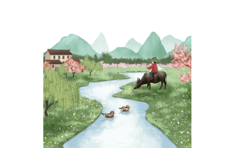 中国风-小桥流水场景