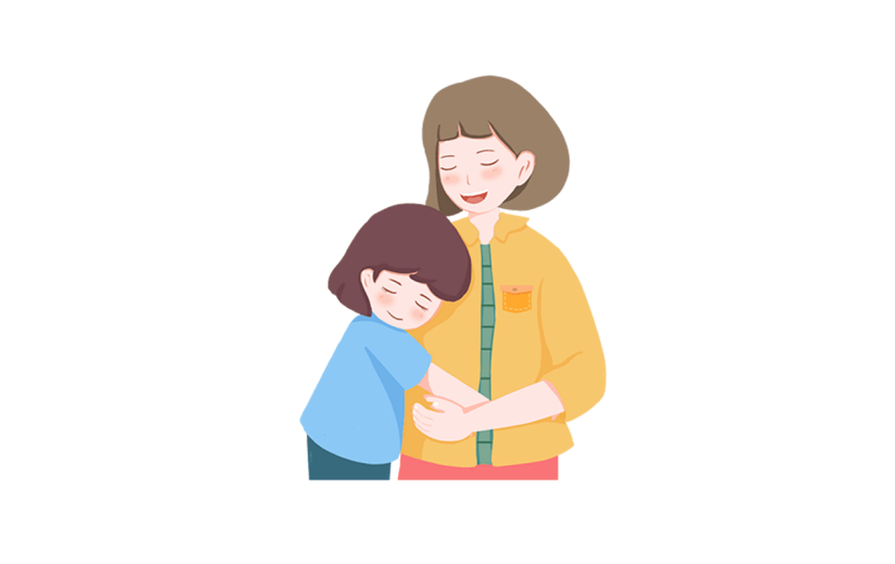 卡通感母亲节母女元素贴纸