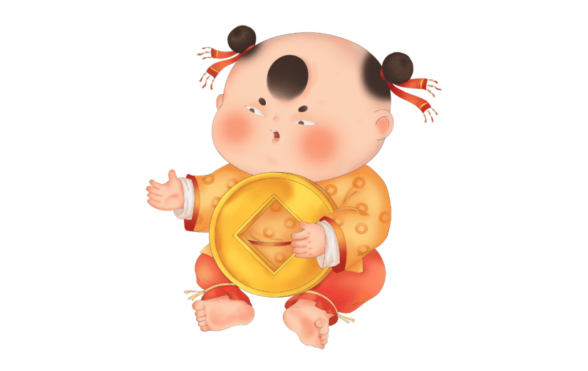 春节-中国风儿童人物插画-福娃