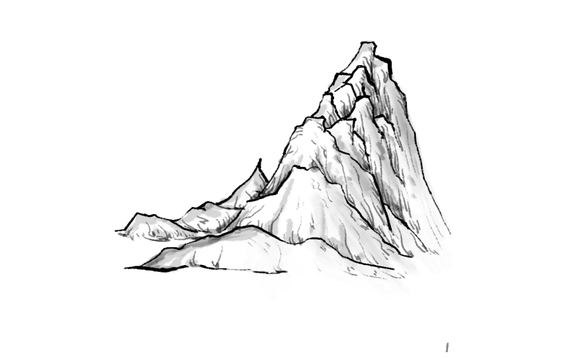 水墨山水自然元素贴纸6