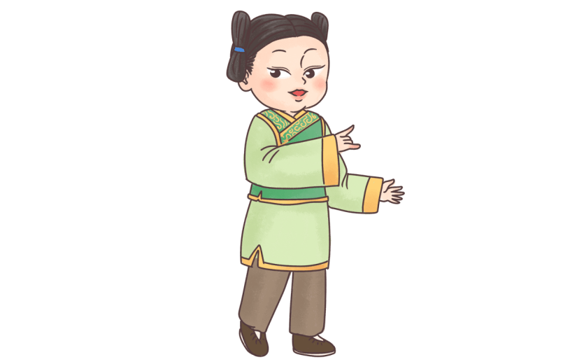 中国风-人物贴纸-女孩