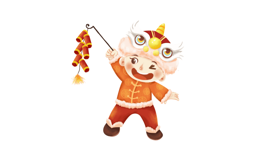 中国风春节男生元素贴纸
