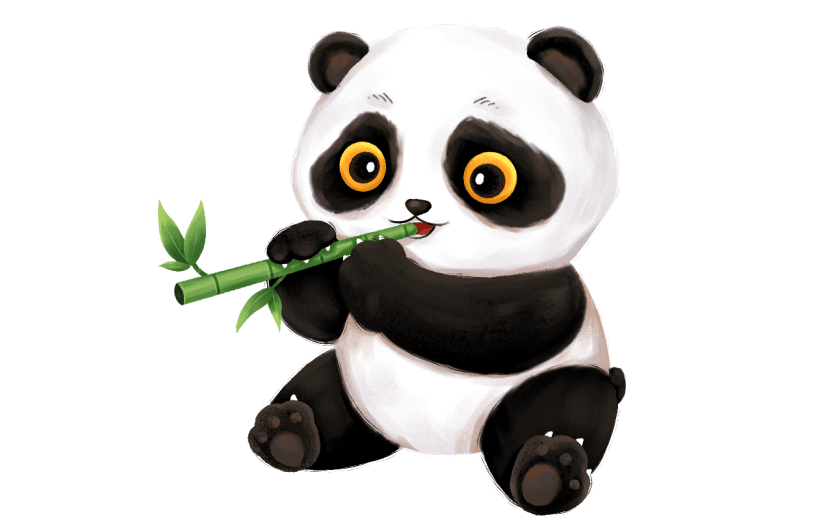 卡通风-动物元素-熊猫