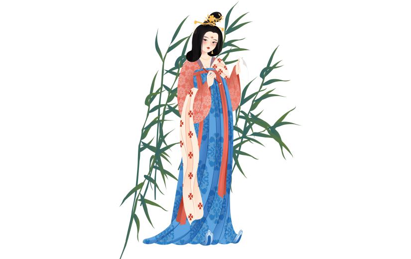 中国风人物插画-古风美女