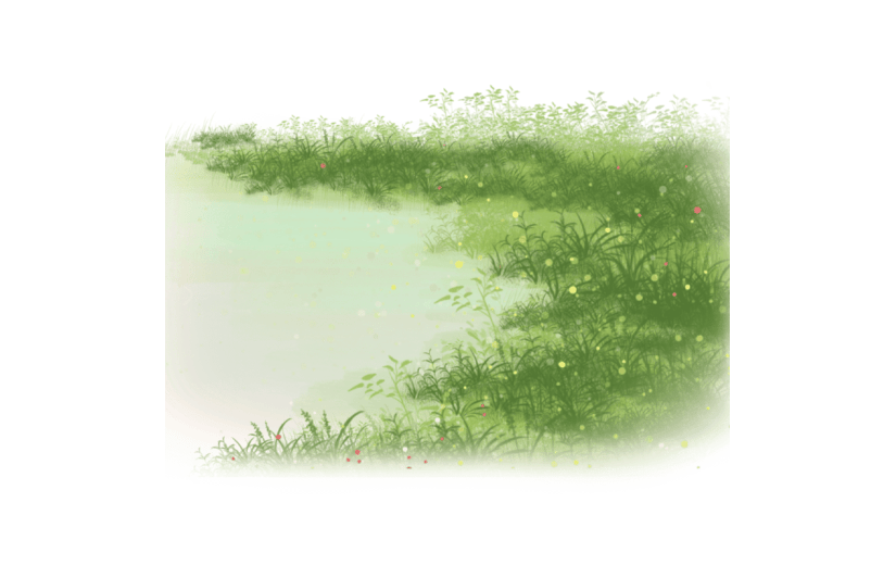 清明节装饰贴纸-草地