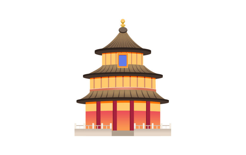 卡通感教育行业塔楼元素