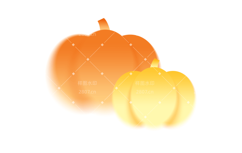 立秋弥散渐变秋日插画元素