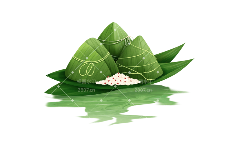 端午节五月初五中国风插画粽子龙舟元素素材