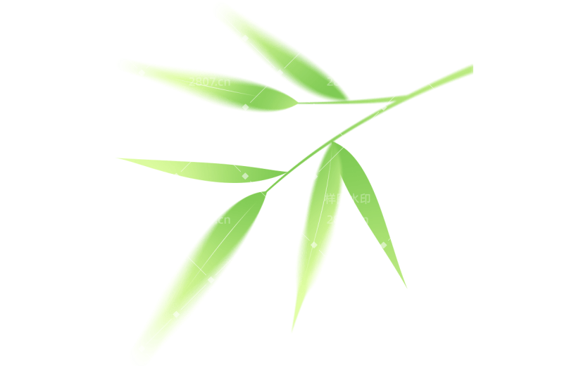 二十四节气谷雨通用绿色弥散线条植物元素素材