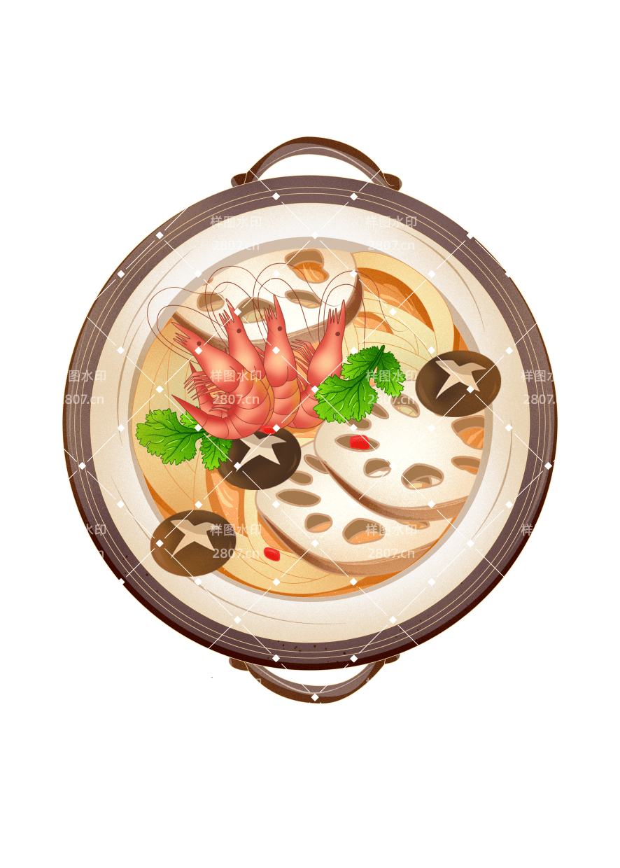 新春美食节日元素