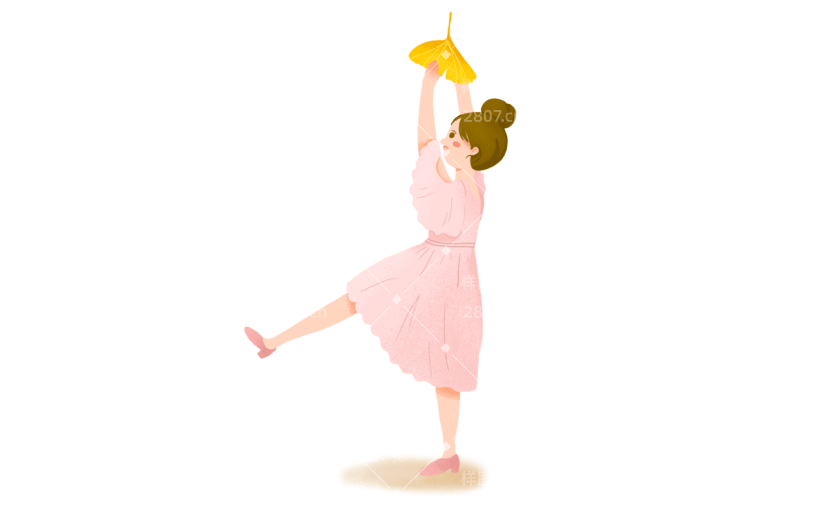 手绘风-人物插画贴纸-女孩