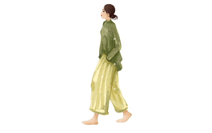 时尚手绘美女莫奈风人物贴纸
