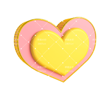 c4d立体七夕浪漫爱心装饰