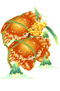 二十四节气立秋秋天桂花大闸蟹云雾山国潮