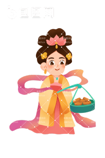 卡通手绘中秋节嫦娥月饼人物形象元素