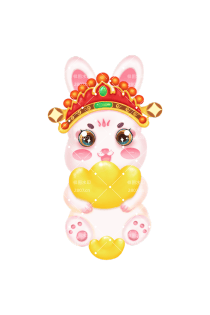 兔年新年装饰促销元旦兔子形象