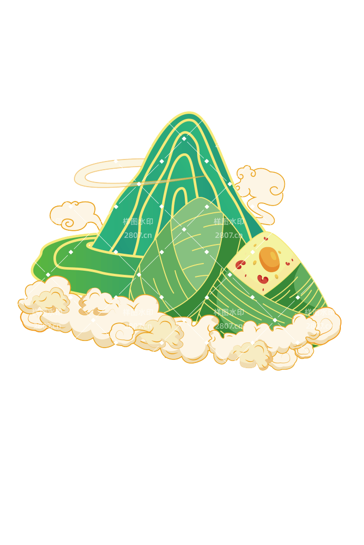 国潮端午节粽子矢量元素