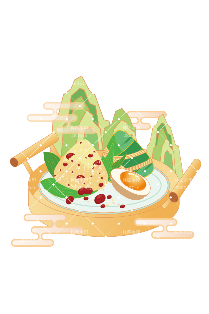 粽子国潮矢量元素