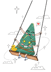 端午粽子卡通秋千欢快矢量AI