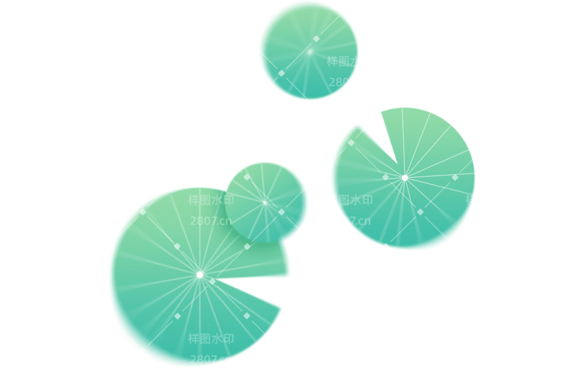 二十四节气通用清新弥散线条植物元素素材