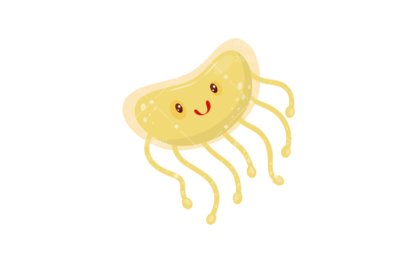 通用病毒卡通感贴纸