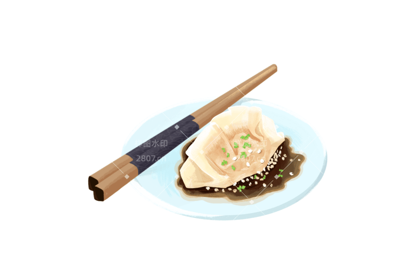 冬至饺子贴纸