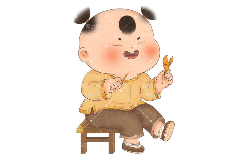 中国节气主题拆解图-小孩子