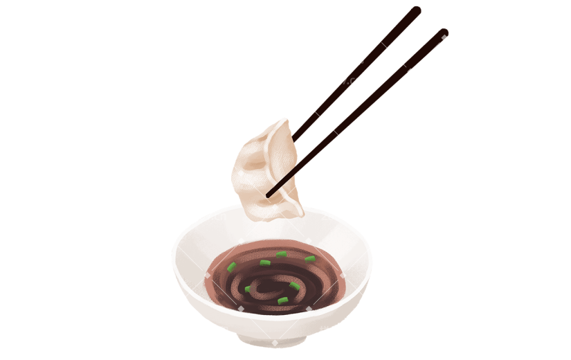 冬至饺子贴纸