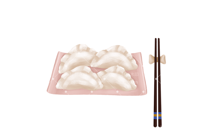 冬至饺子贴纸