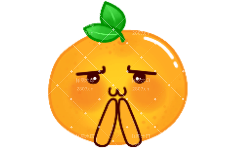 委屈吃手手橘子表情包动态贴纸