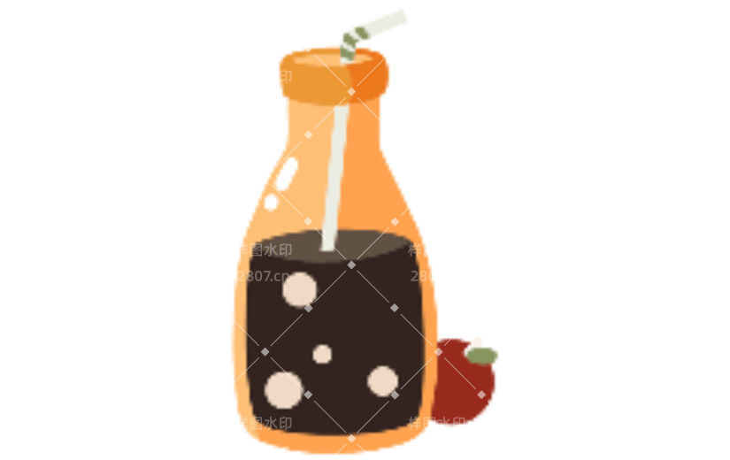 食品生鲜儿童节可乐可爱卡通手绘风动态贴纸