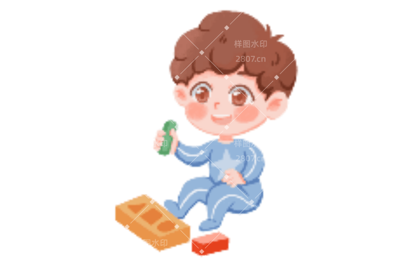 小男孩6教育动态贴纸