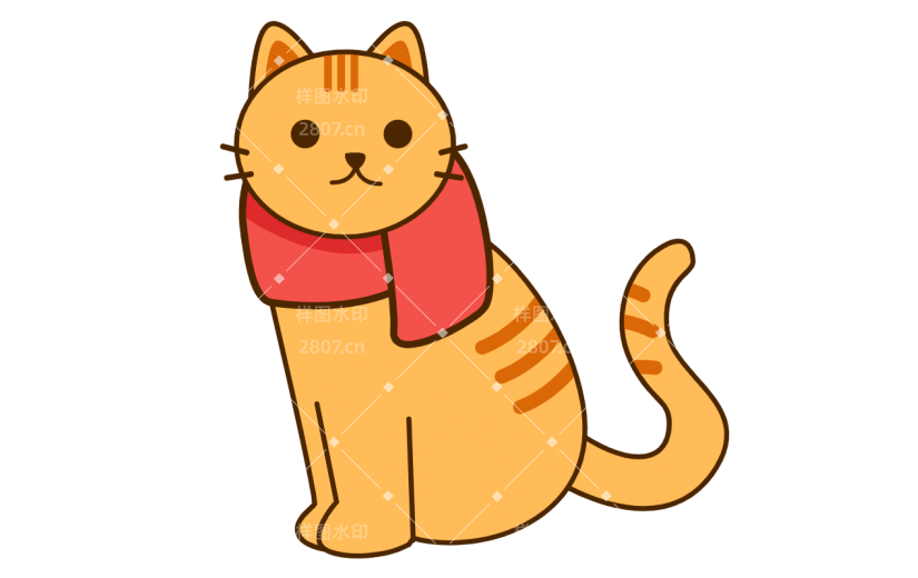 卡通-小雪节气氛围专题贴纸-猫