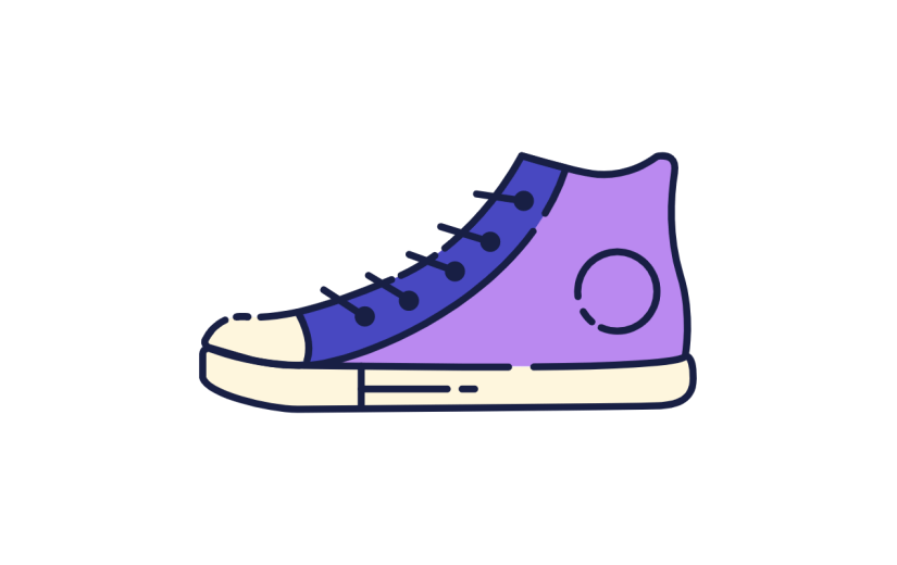 手绘紫色鞋子MBE风icon