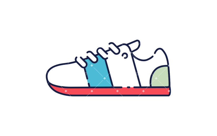 手绘卡通男鞋MBE风icon
