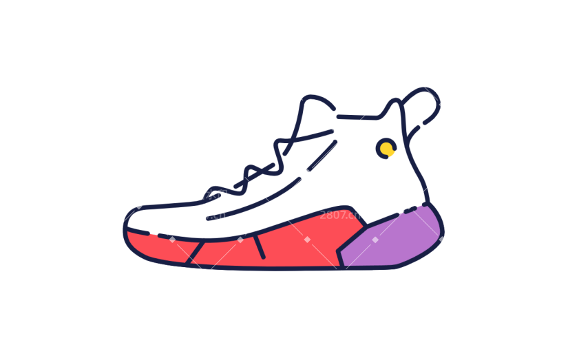 手绘白色男鞋MBE风icon