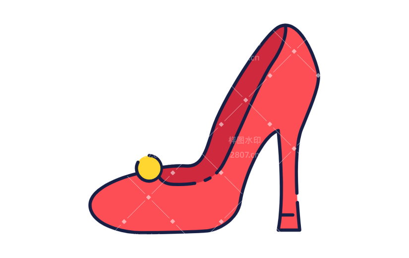 手绘红色高跟鞋MBE风icon