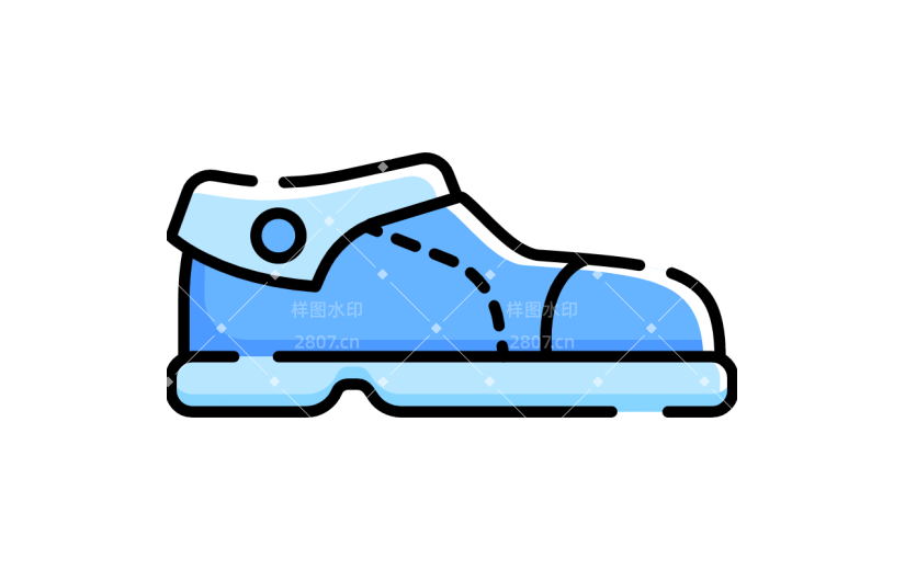 手绘蓝色鞋子MBE风icon