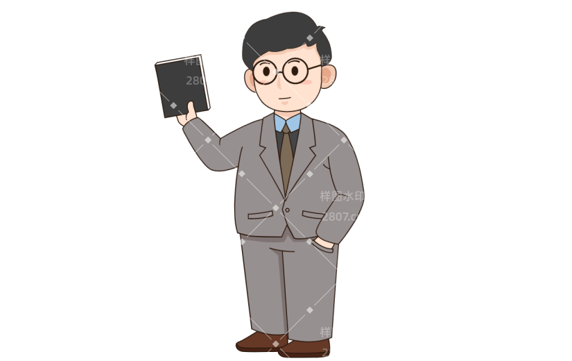 手绘民国先生元素5