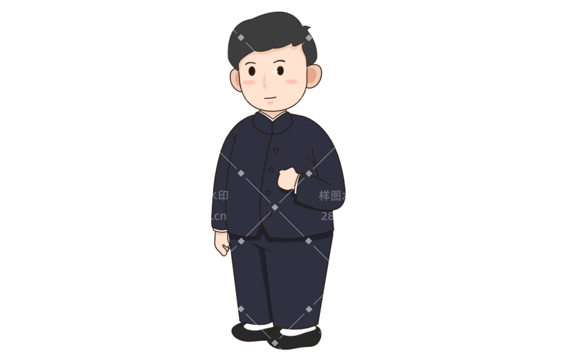 手绘民国先生元素4