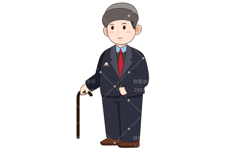 手绘民国先生元素6
