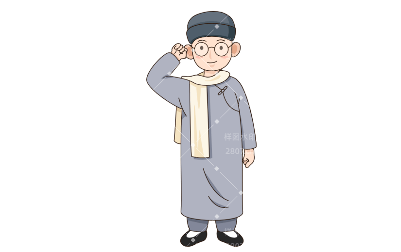 手绘民国先生元素3