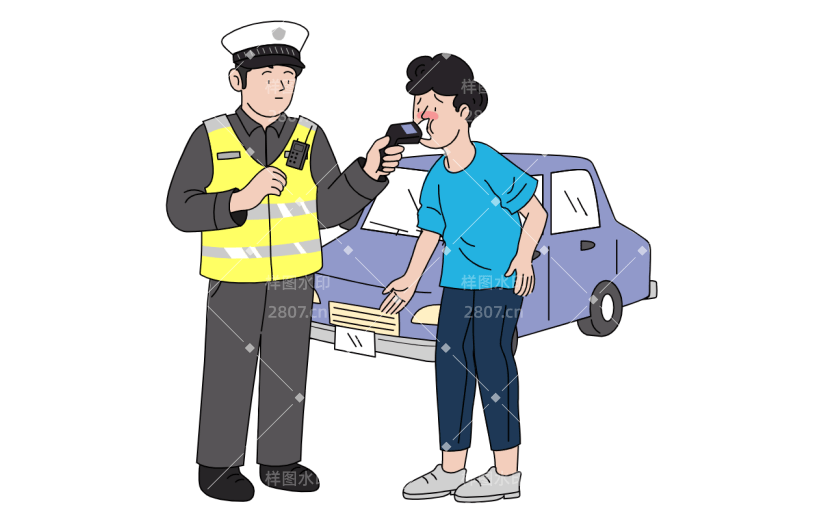 韩漫风格车祸现场交警执法场景3