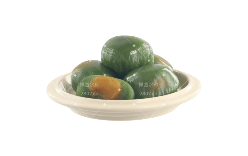 清明节通用实景青团美食元素素材