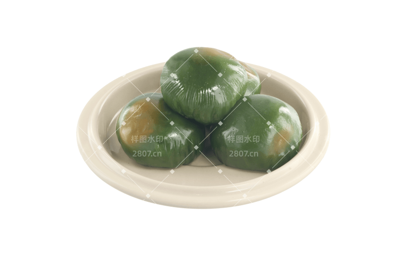 清明节通用实景青团美食元素素材