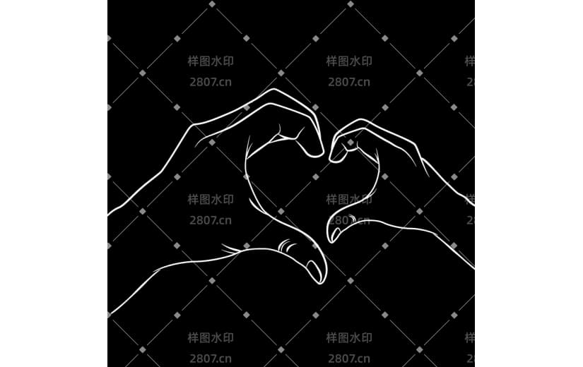 父亲节简约线头手部牵手元素素材