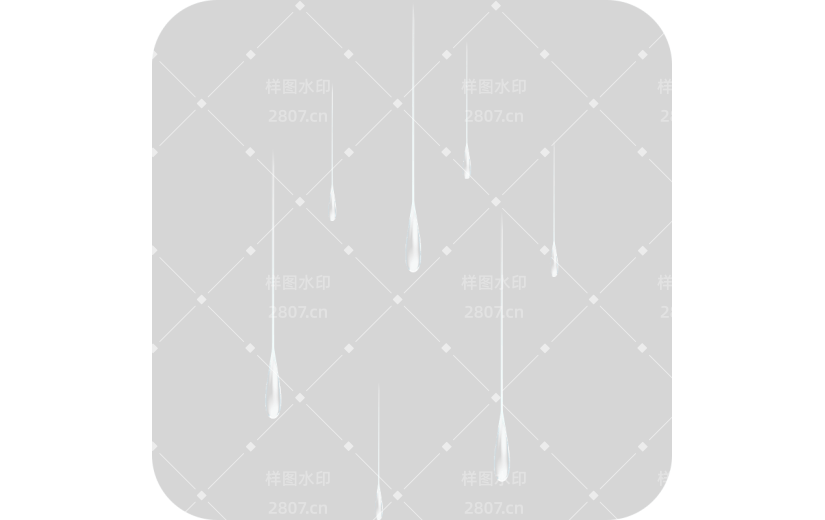 二十四节气谷雨白色线条水滴元素素材