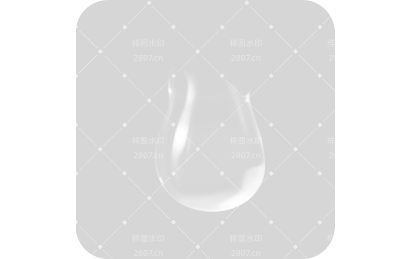 手绘-简约水滴装饰元素贴纸1