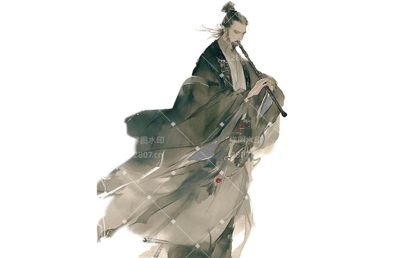 端午节通用屈原古风插画人物元素素材