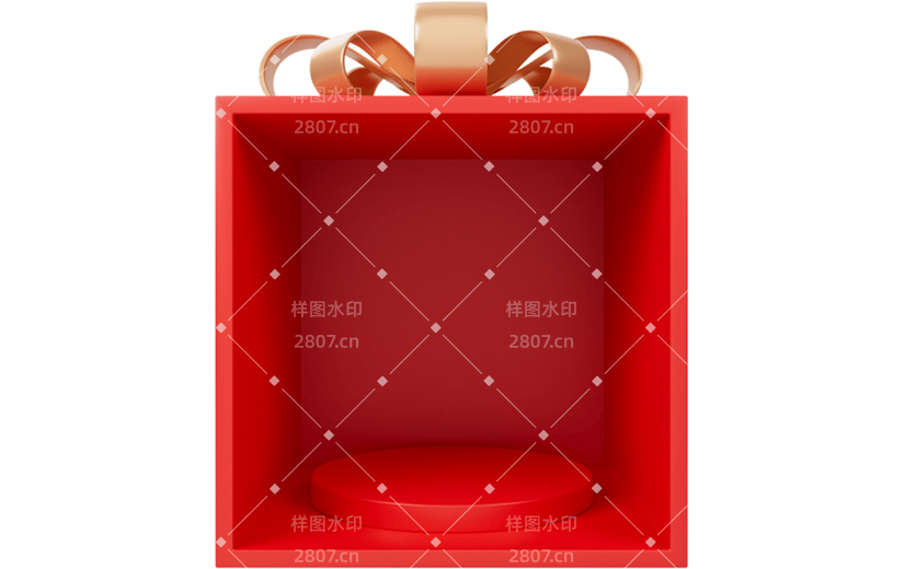促销通用3D立体C4D开放礼盒展台元素素材